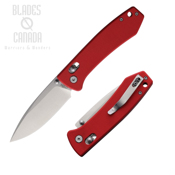 Rite Edge Rolling Lock Folding Knife, Stainless Steel, G10 Red, RUC4004RD